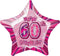 Glitz Pink 60th Birthday Star 50cm (20") Foil Balloon